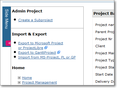 Project Export